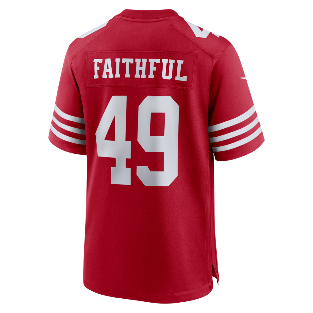 San Francisco 49ers The Faithful Nike Scarlet 80th Anniversary Game Jersey