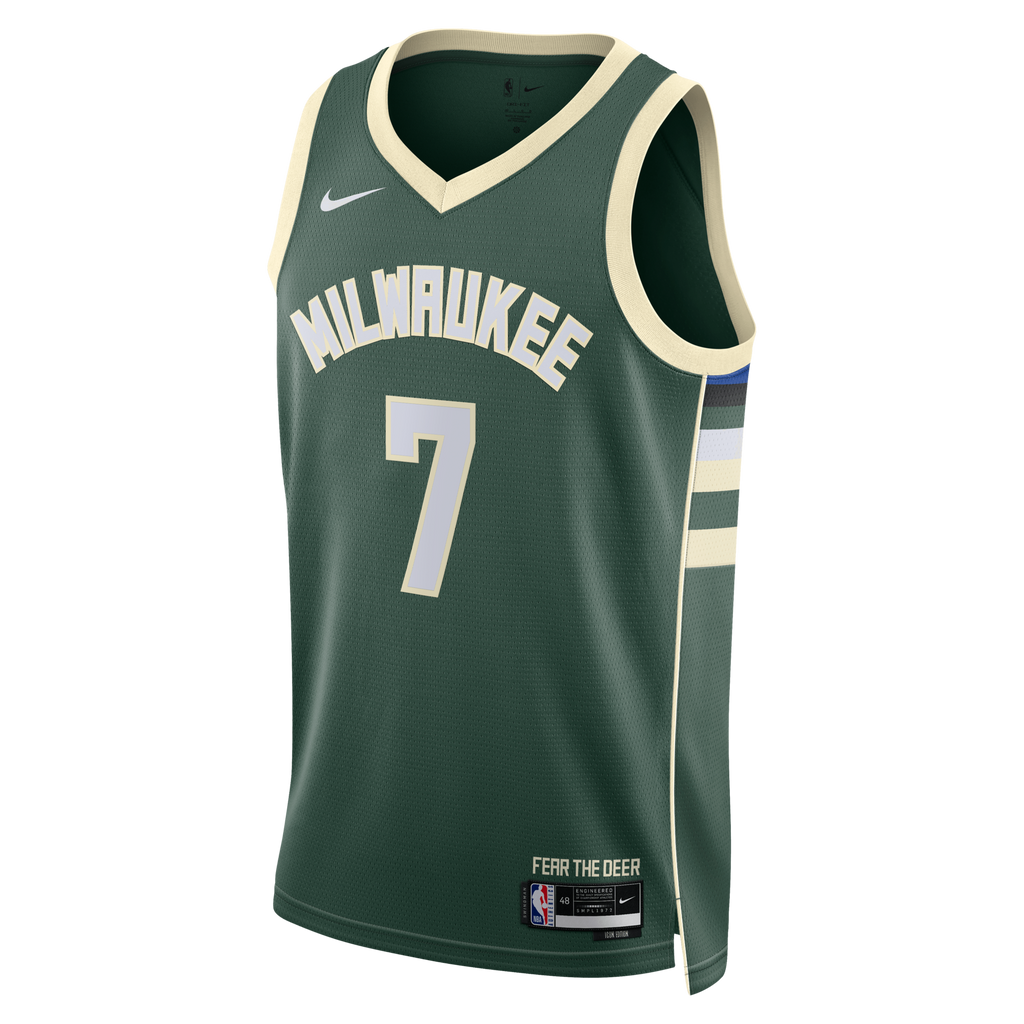Milwaukee Bucks Nike Icon Edition Swingman Jersey - Hunter Green - Kevin Porter Jr.