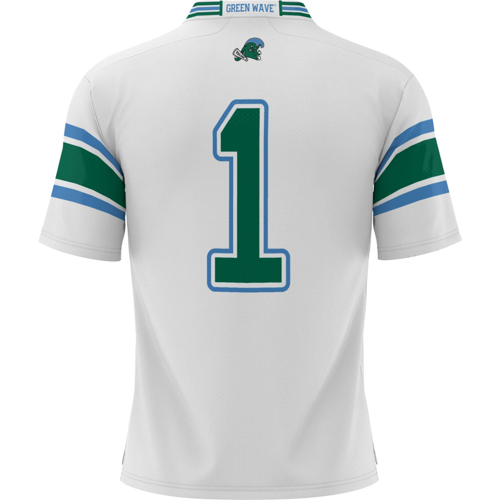 GameDay Greats #1 White Tulane Green Wave Football Jersey