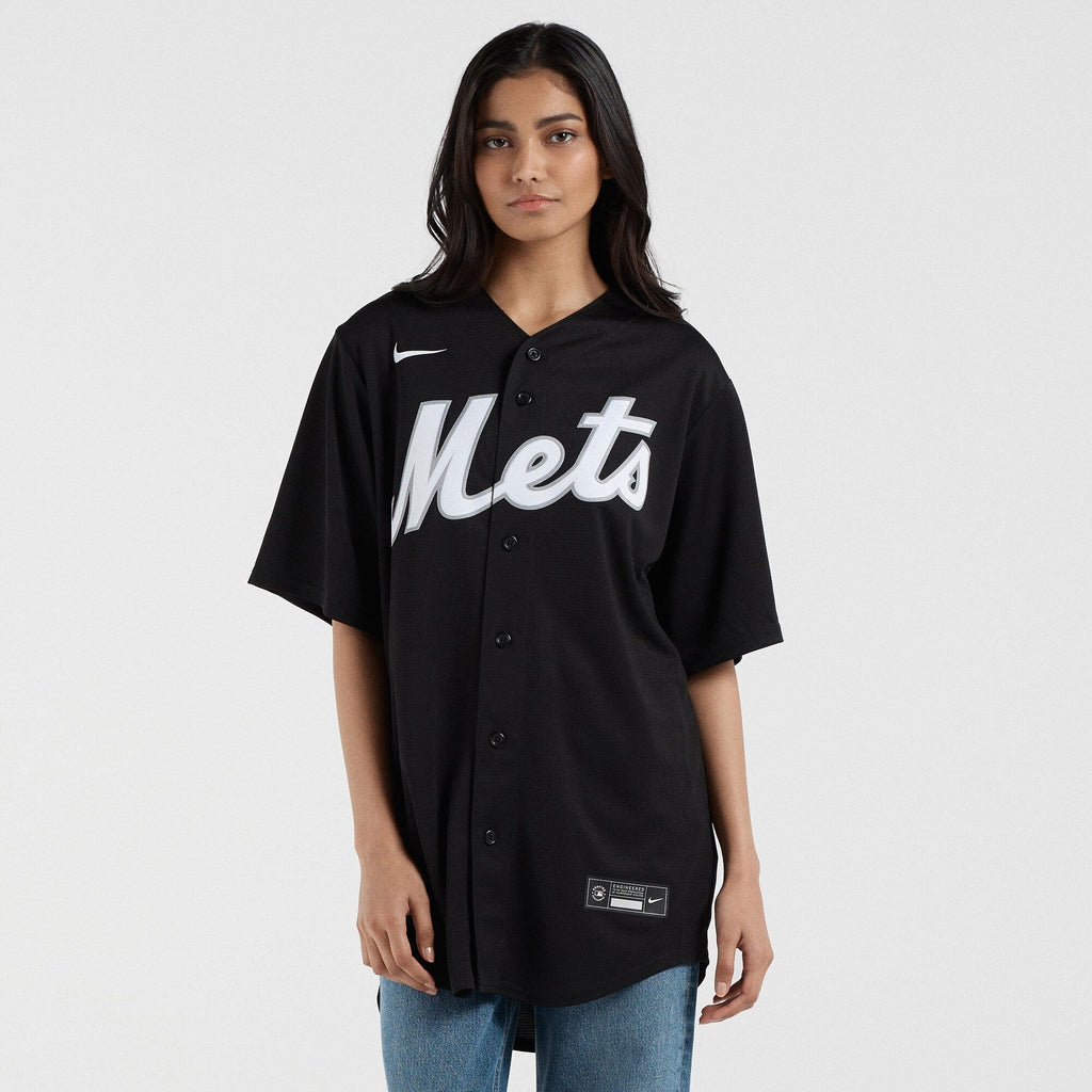 New York Mets Francisco Lindor Nike Black Replica Player Jersey