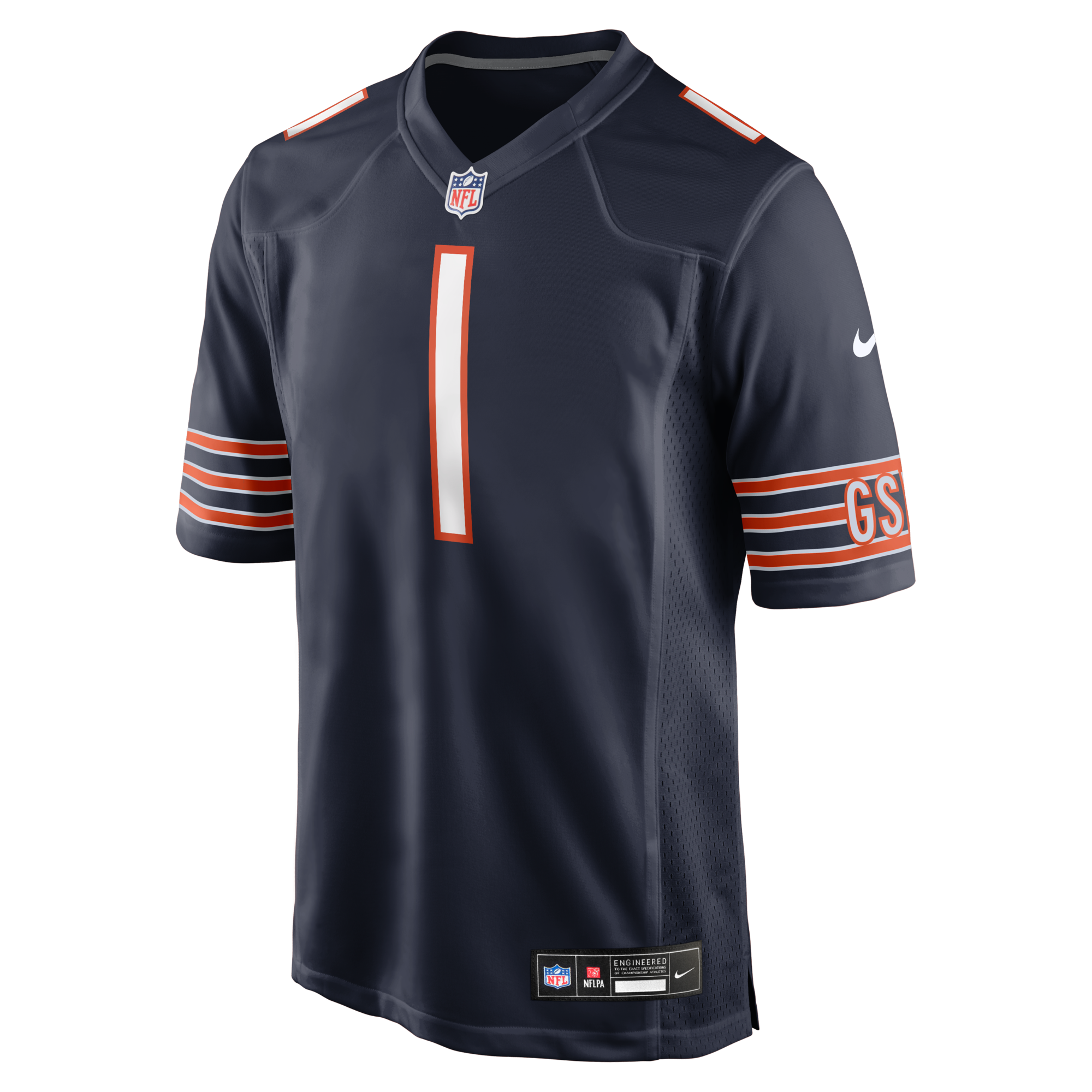 Chicago Bears Number 1 Dad Nike Navy Game Jersey