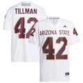 adidas Pat Tillman #42 White Arizona State Sun Devils Away Icon Premier Football Jersey