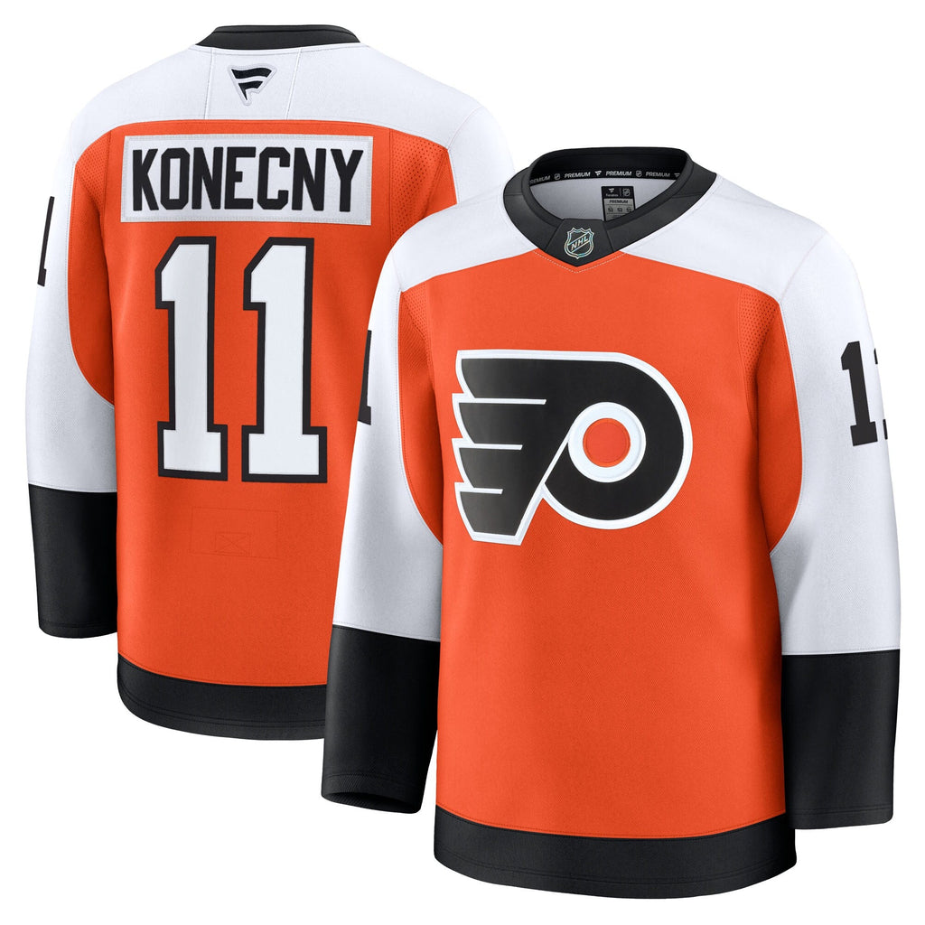 Philadelphia Flyers Travis Konecny Fanatics Burnt Orange Home Premium Jersey