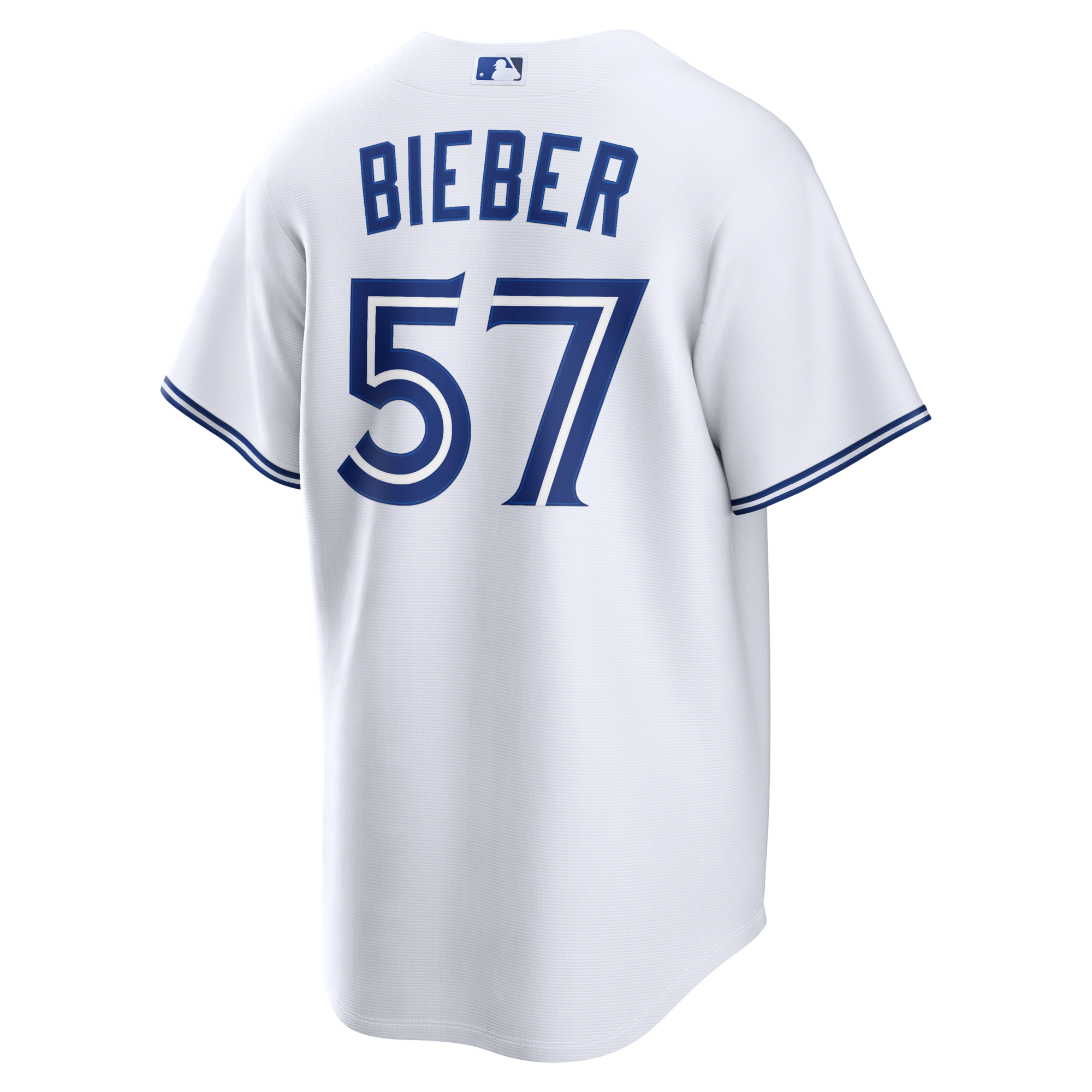 Toronto Blue Jays Shane Bieber Nike White Home Replica Jersey