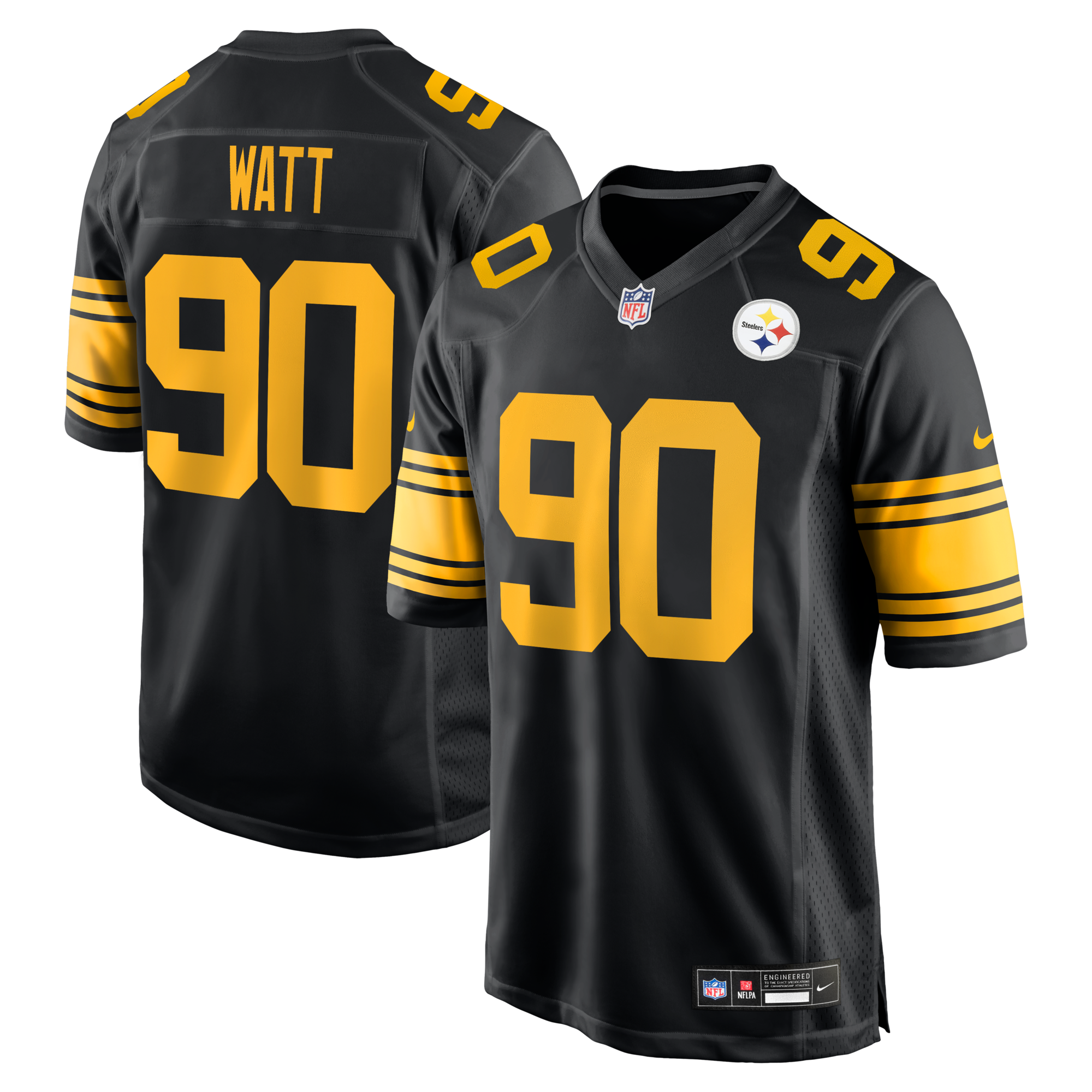 Pittsburgh Steelers T.J. Watt Nike Black Alternate Game Jersey