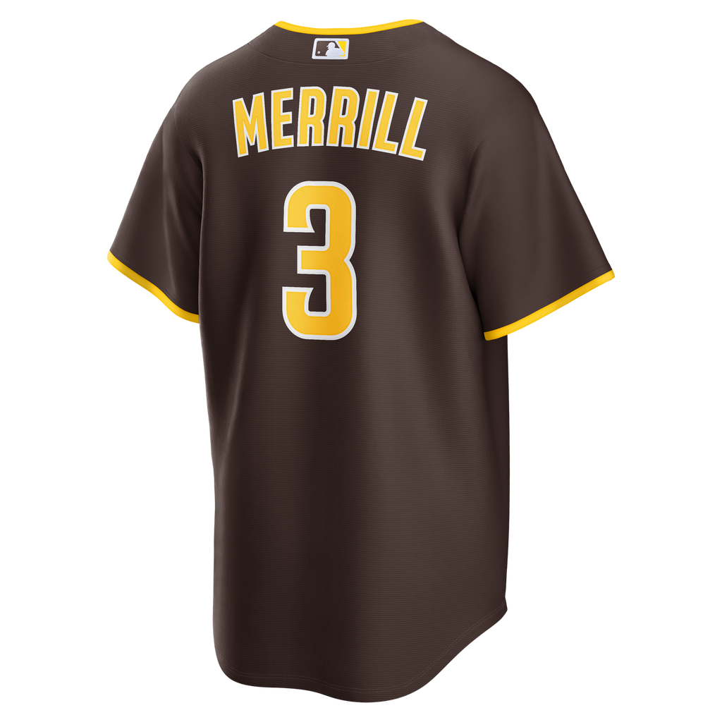 San Diego Padres Jackson Merrill Nike Brown Road Replica Jersey