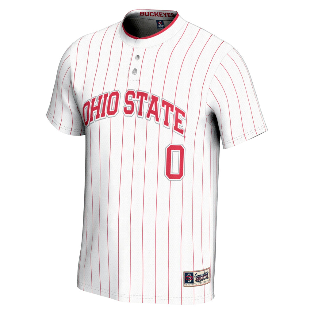 GameDay Greats #0 White Ohio State Buckeyes Lightweight Softball Jersey