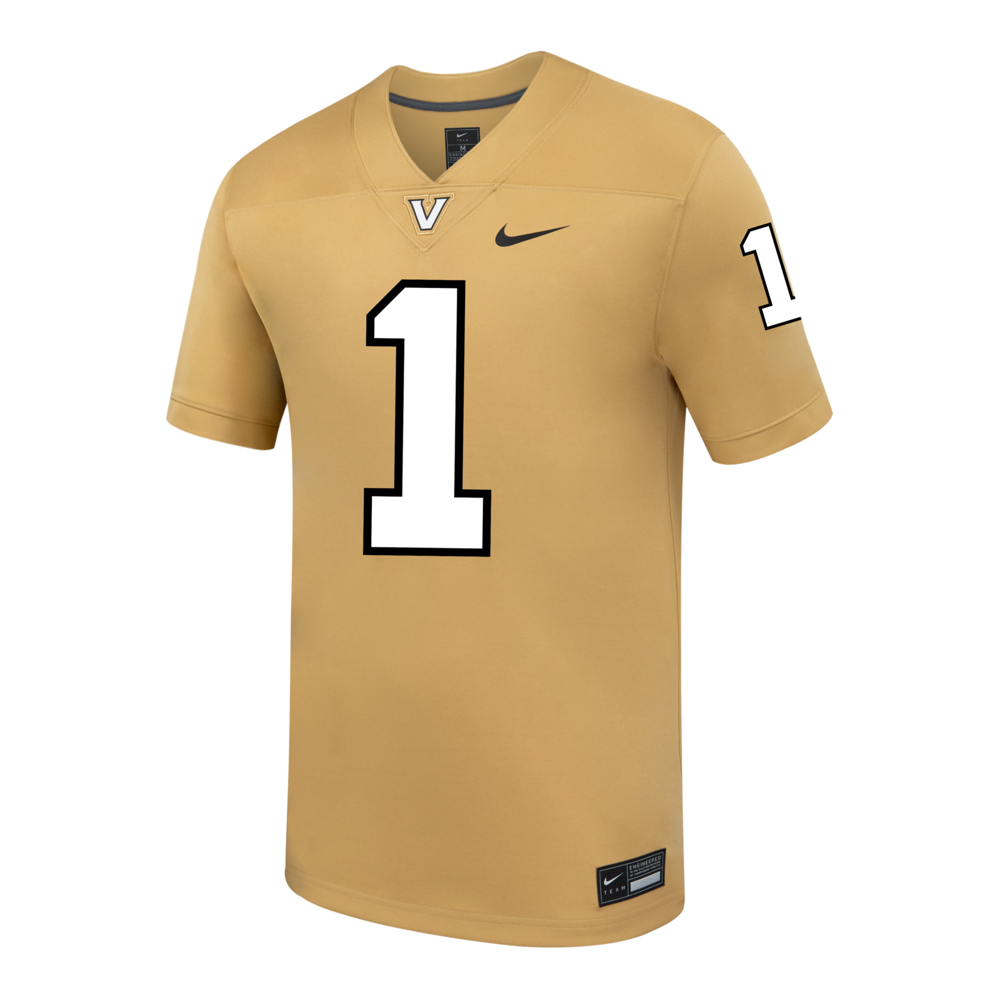 Nike #1 Gold Vanderbilt Commodores Replica Football Jersey