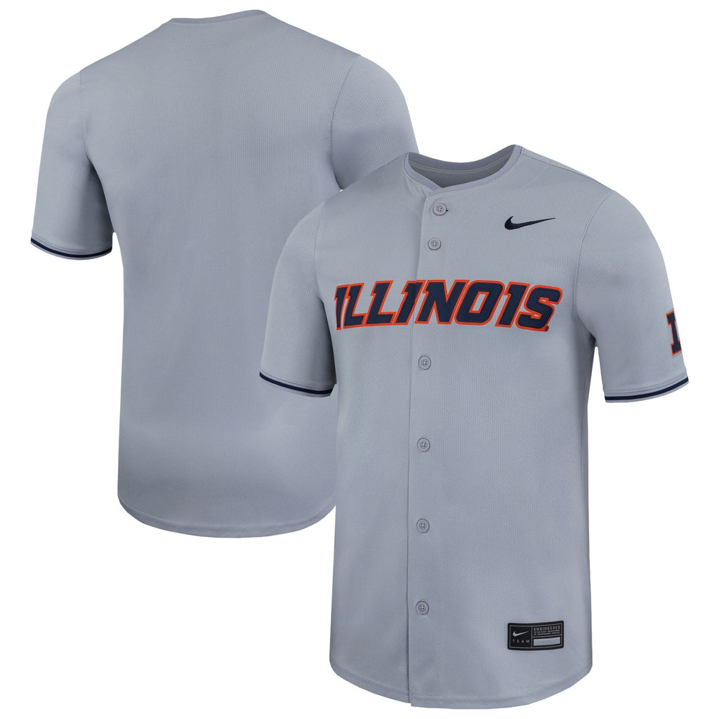 Nike Gray Illinois Fighting Illini Limited Baseball Jersey