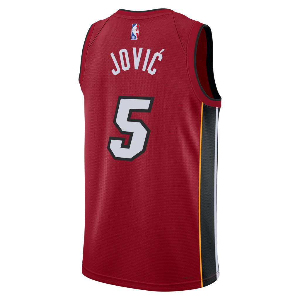 Miami Heat Jordan Brand Statement Edition Swingman Jersey - Red - Nikola Jovi?