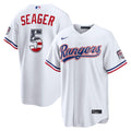 Fourth of July Texas Rangers Corey Seager Nike White USA 250 Stadium Jersey