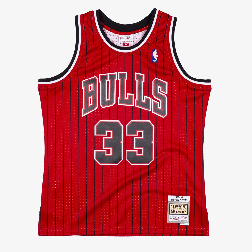 Chicago Bulls Mitchell & Ness Scottie Pippen 1995 Reload Swingman Authentic Jersey - Scarlet