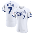 Kansas City Royals Bobby Witt Jr. Nike White Home Authentic Sponsor Patch Jersey