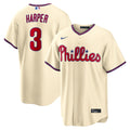 Philadelphia Phillies Bryce Harper Nike Cream Alternate Replica Jersey