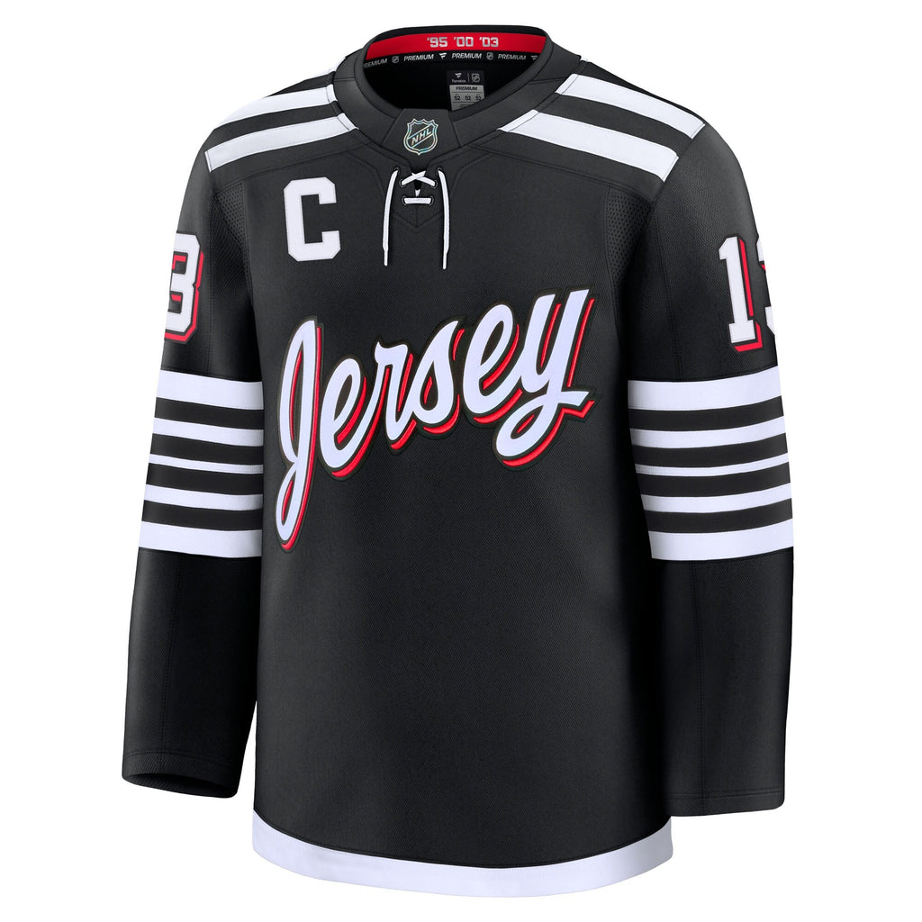 New Jersey Devils Nico Hischier Fanatics Black Alternate Premium Jersey
