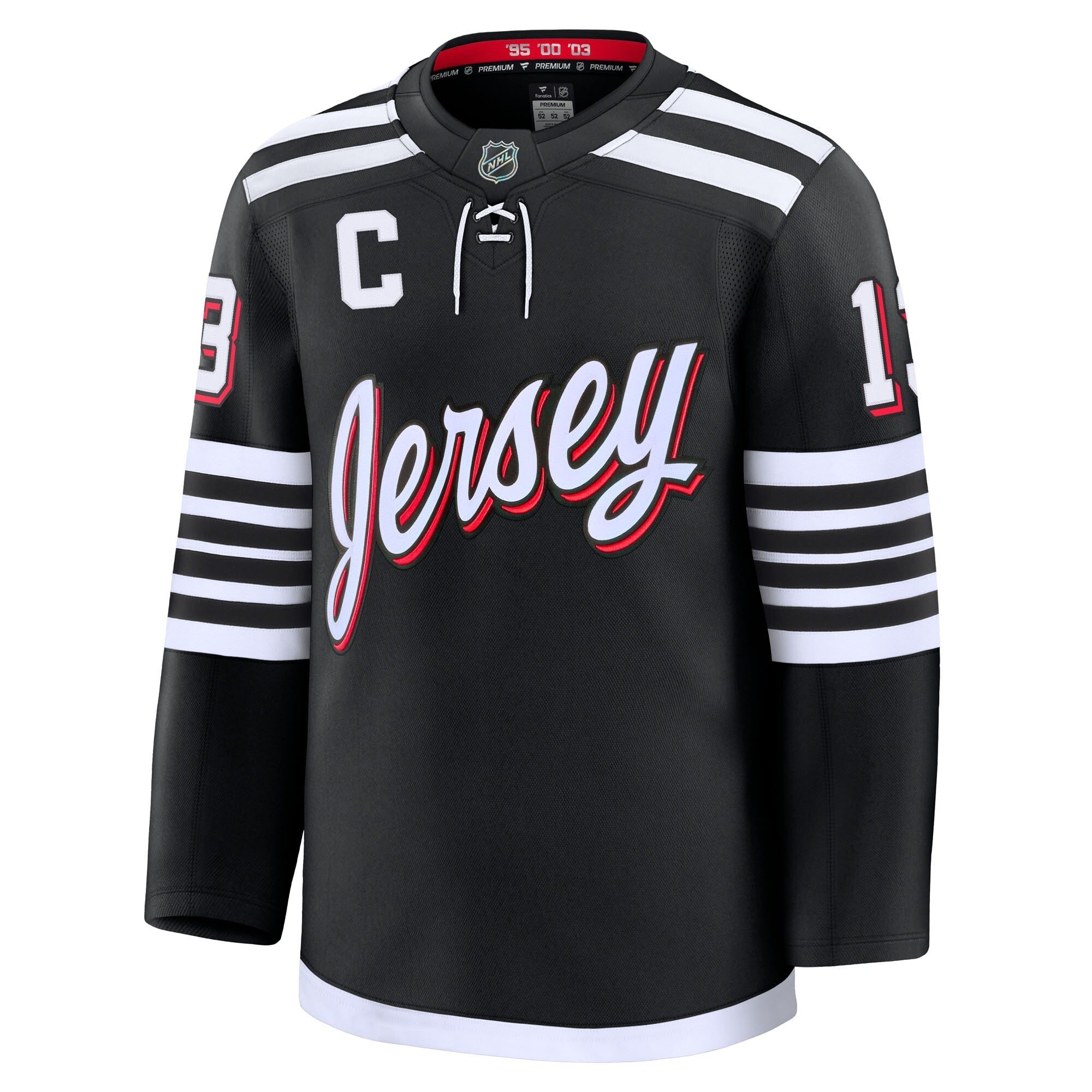 New Jersey Devils Nico Hischier Fanatics Black Alternate Premium Jersey