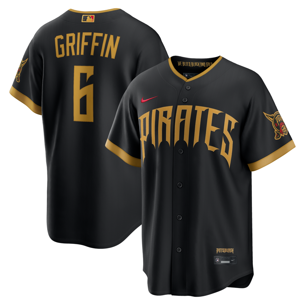 Pittsburgh Pirates Konnor Griffin Nike Black 2026 City Connect Stadium Jersey