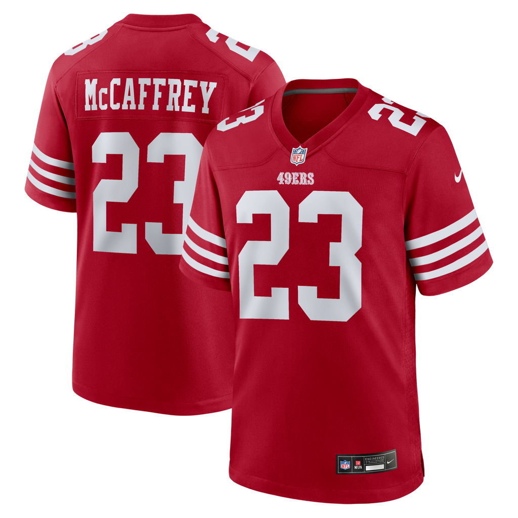 San Francisco 49ers Christian McCaffrey Nike Scarlet Game Player Jersey