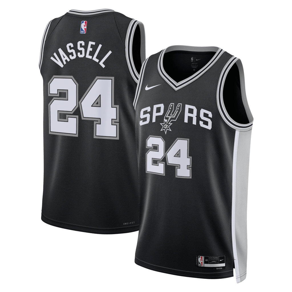 San Antonio Spurs Nike Icon Edition Swingman Jersey - Black - Devin Vassell