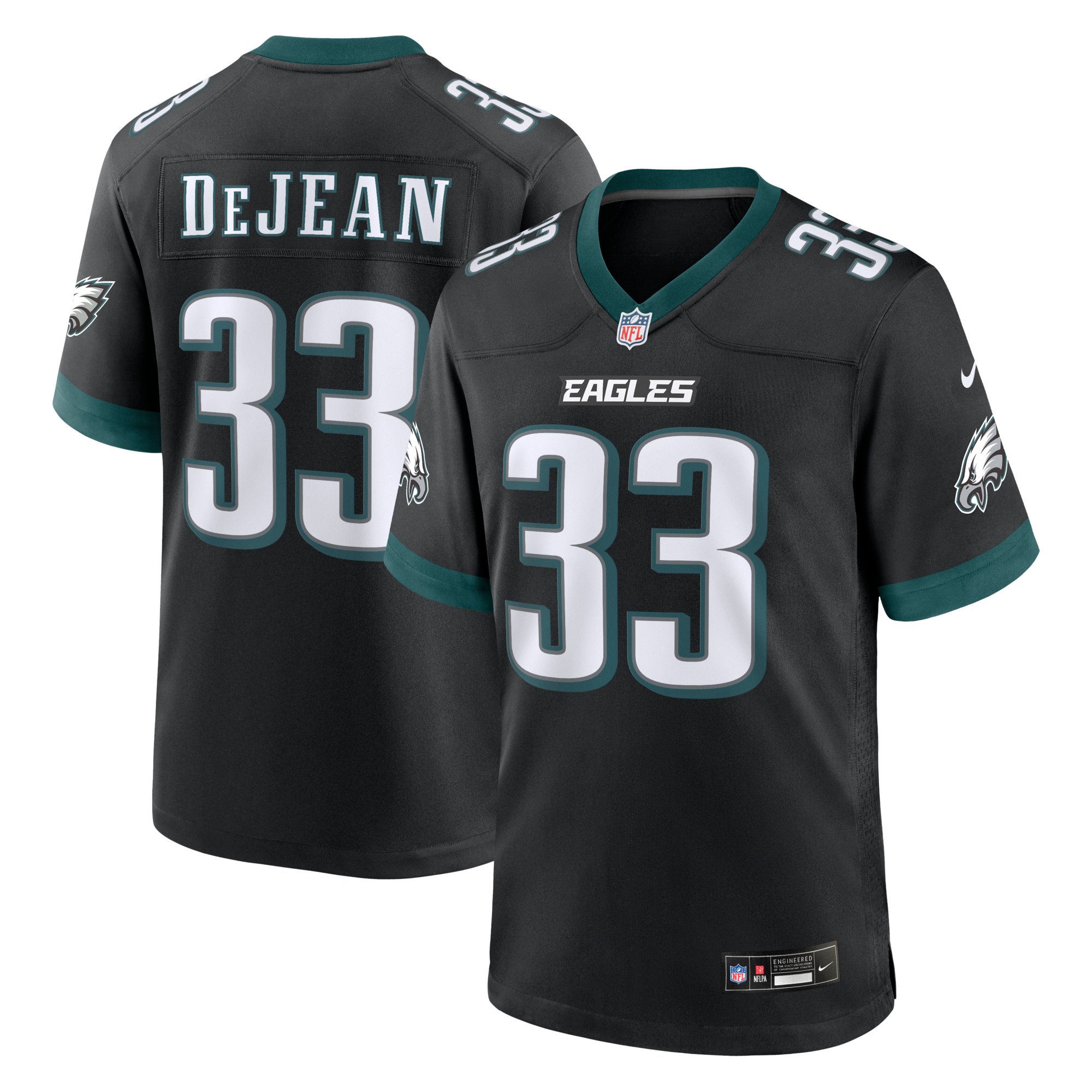 Philadelphia Eagles Cooper DeJean Nike Black Alternate Game Jersey