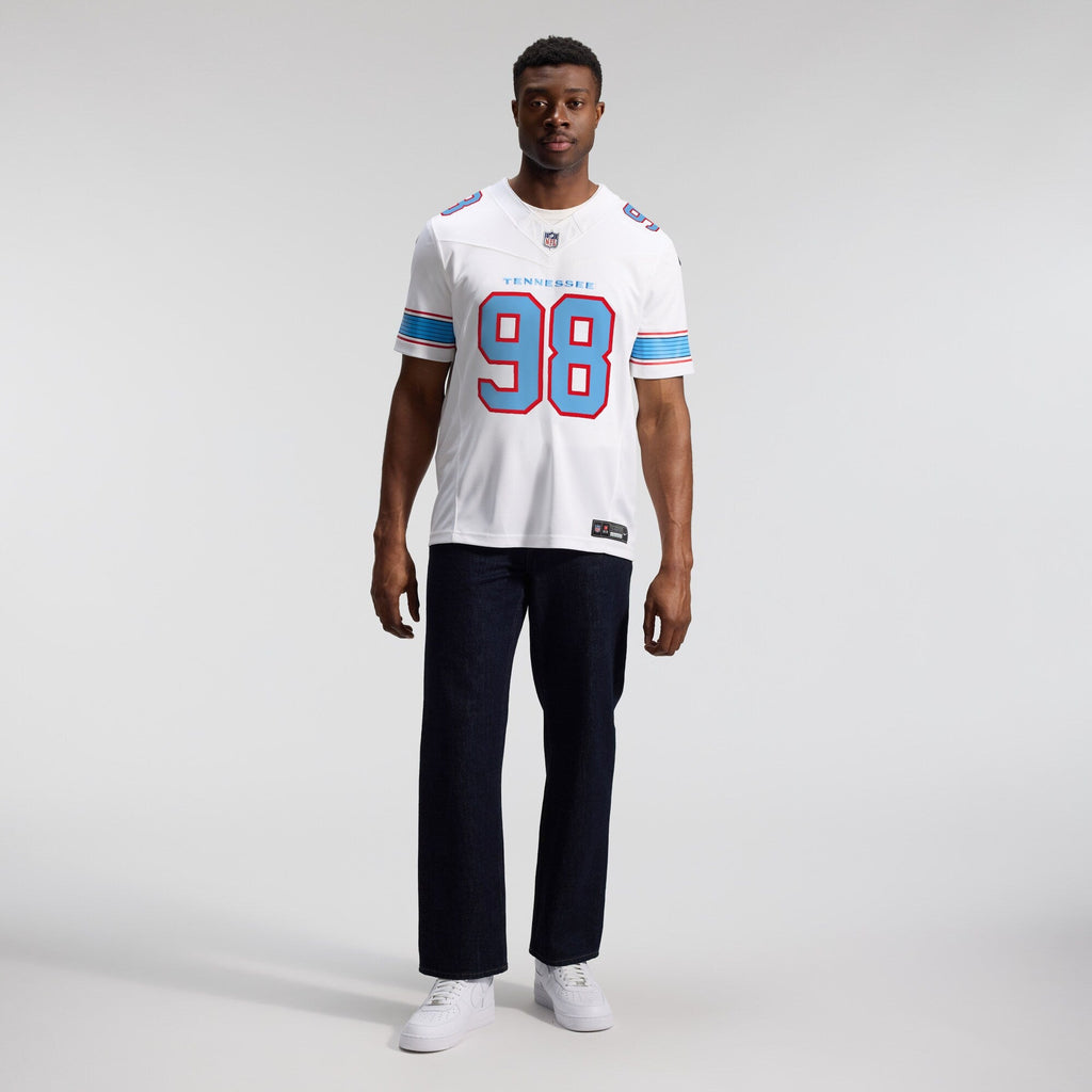 Tennessee Titans Jeffery Simmons Nike White Vapor F.U.S.E. Stitched Limited Jersey