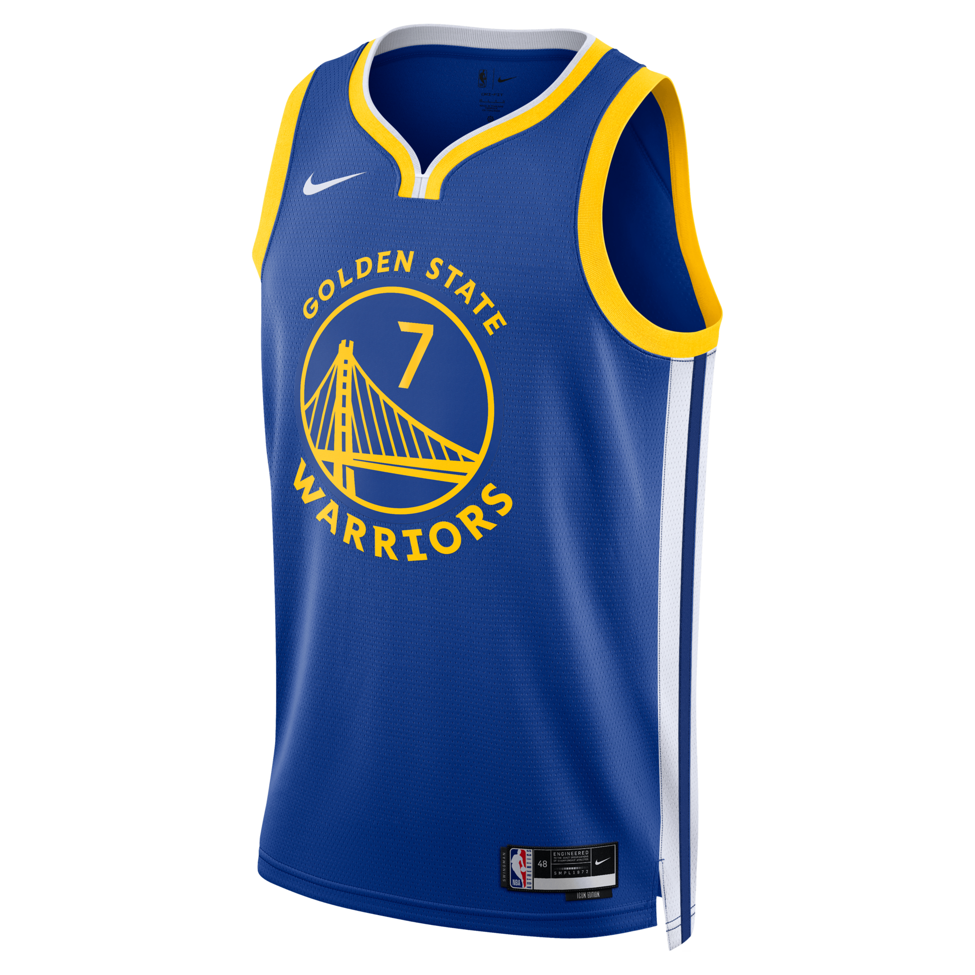 Golden State Warriors Nike Icon Edition Swingman Jersey - Royal - Kristaps Porzi??is