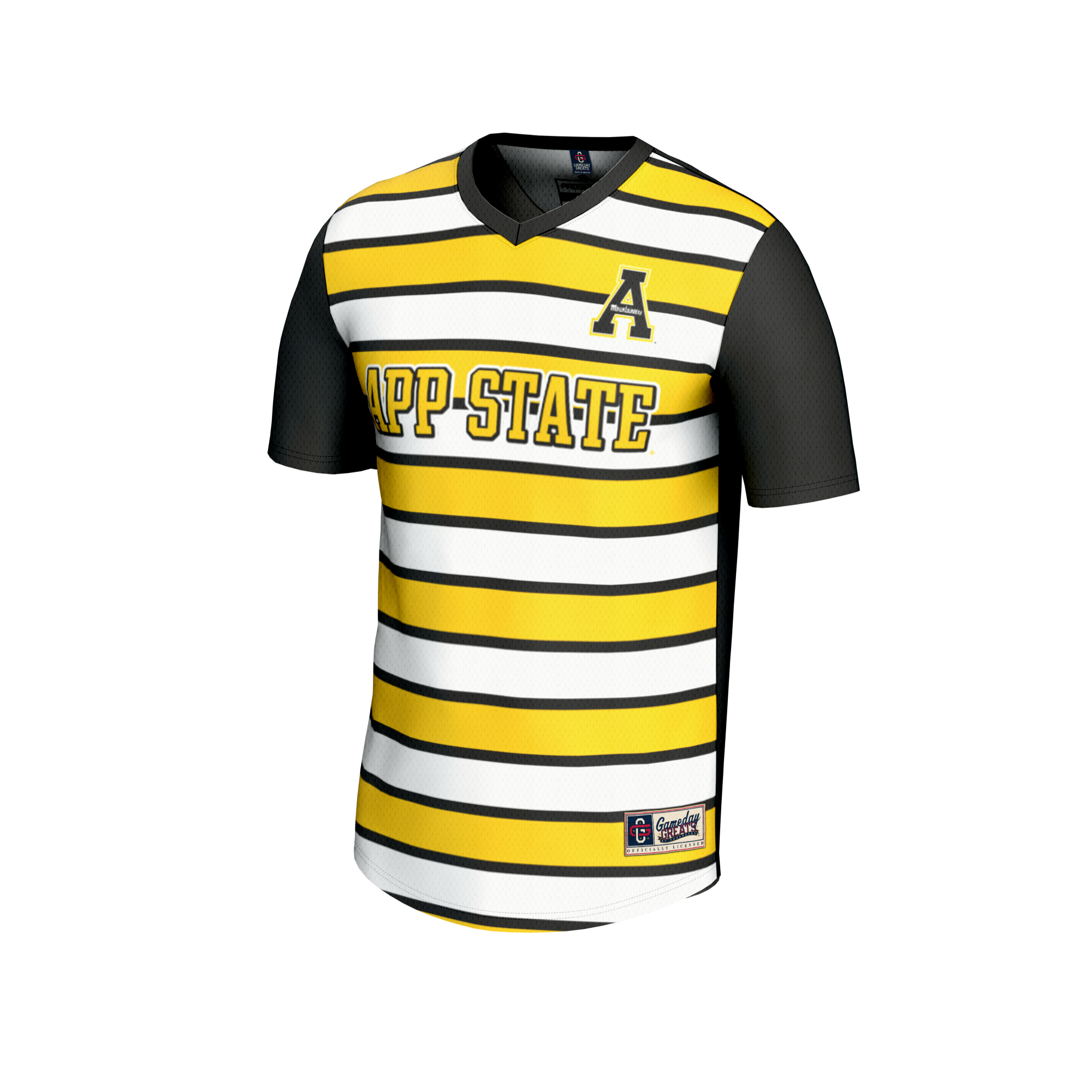 GameDay Greats #25 Black Appalachian State Mountaineers Lightweight Soccer Fashion Jersey