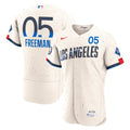Los Angeles Dodgers Freddie Freeman Nike Cream City Connect Authentic Sponsor Patch Jersey
