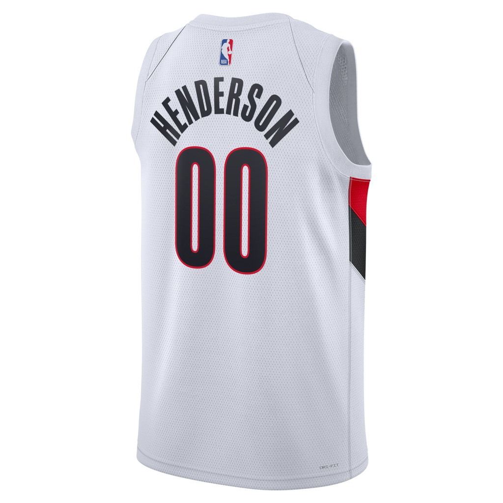 Portland Trail Blazers Nike Replica Association Edition Swingman Jersey - White - Scoot Henderson