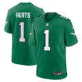 Philadelphia Eagles Jalen Hurts Nike Kelly Green Alternate Game Player Jersey