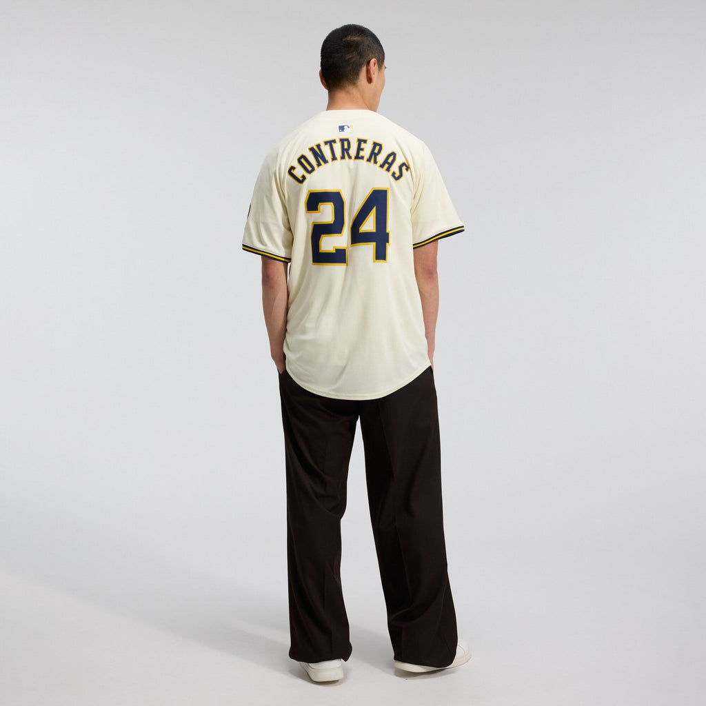Milwaukee Brewers William Contreras Nike Cream Home Limited Player Jersey