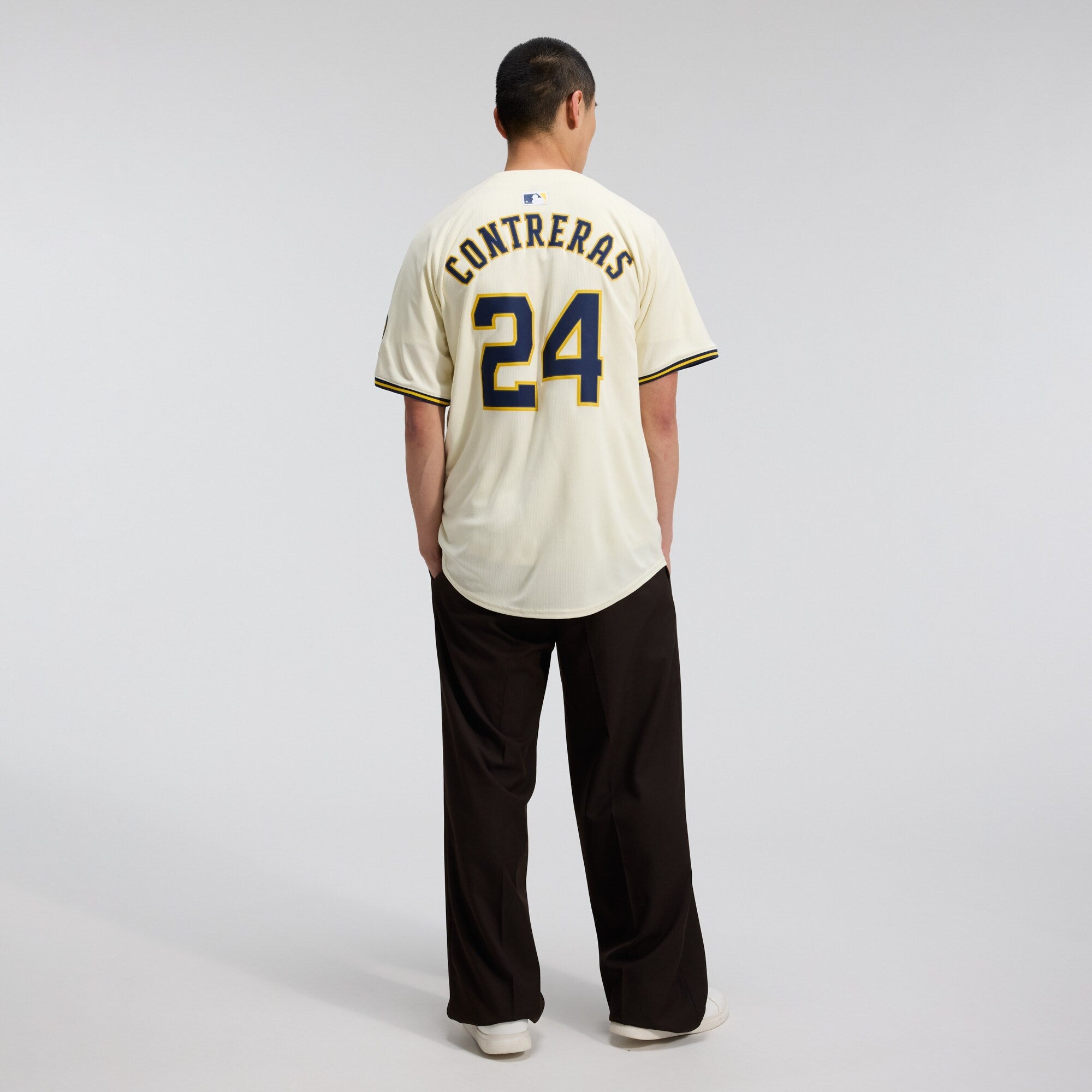 Milwaukee Brewers William Contreras Nike Cream Home Limited Player Jersey