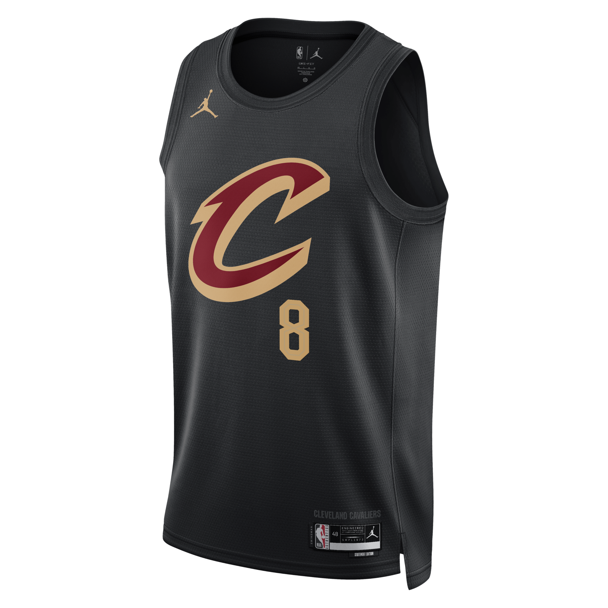 Cleveland Cavaliers Jordan Brand Statement Edition Swingman Jersey - Black - Dennis Schröder