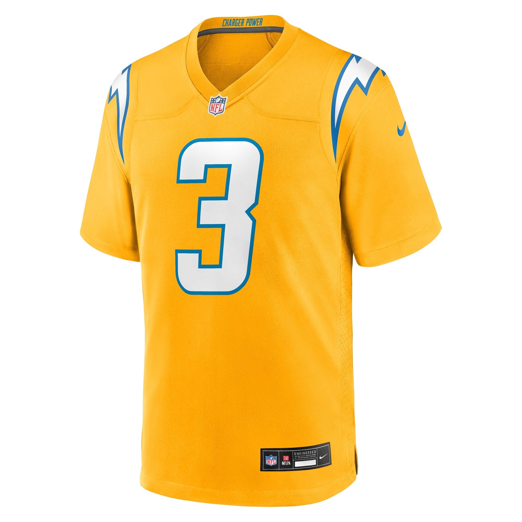 Los Angeles Chargers Derwin James Jr. Nike Gold Alternate Charger Power Game Player Jersey