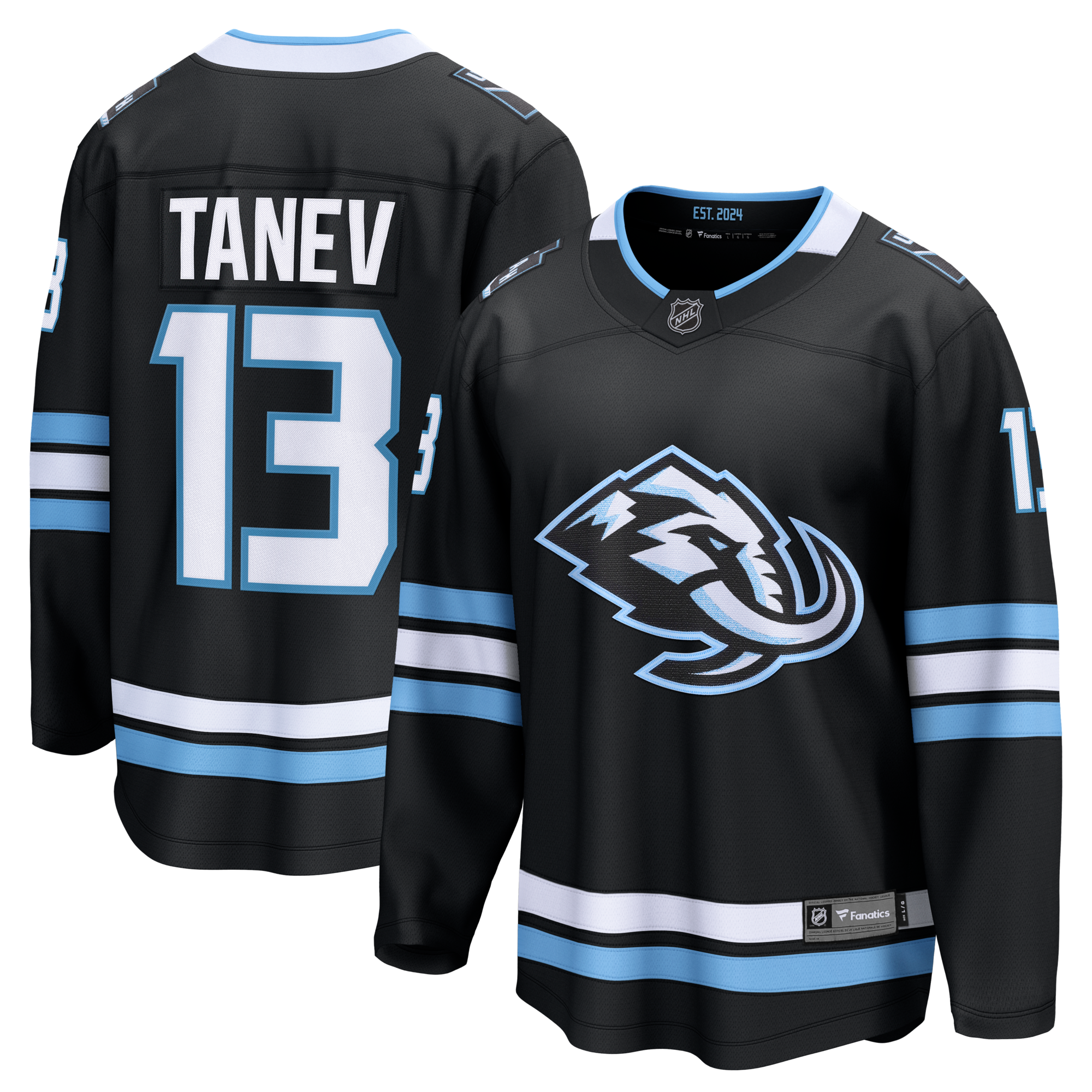 Utah Mammoth Brandon Tanev Fanatics Black Home Breakaway Player Jersey