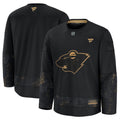 Minnesota Wild Fanatics Black 2024 Military Appreciation Practice Jersey