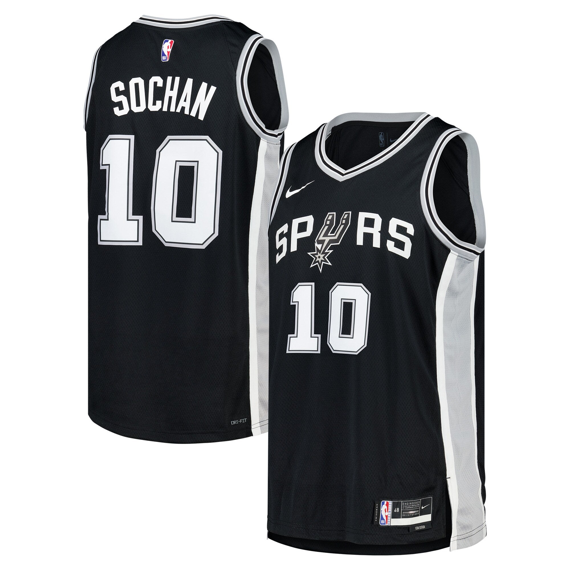 San Antonio Spurs Nike Icon Jersey - Jeremy Sochan