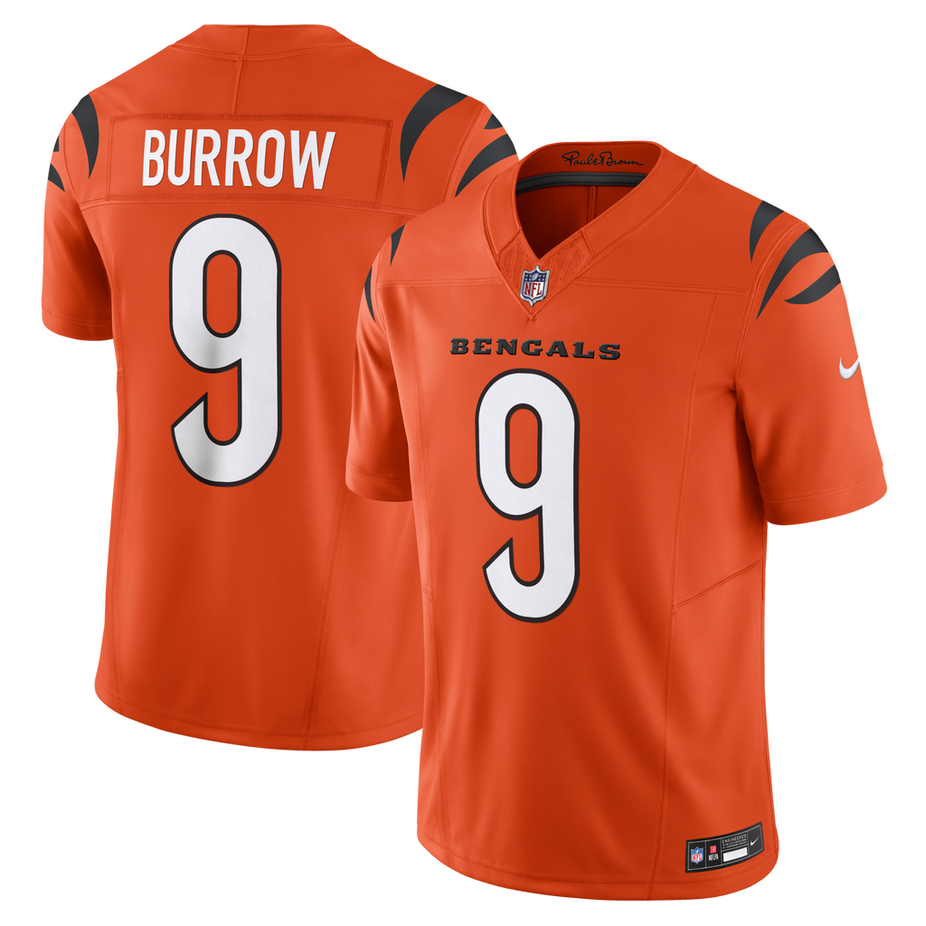 Cincinnati Bengals Joe Burrow Nike Orange Vapor F.U.S.E. Limited Jersey