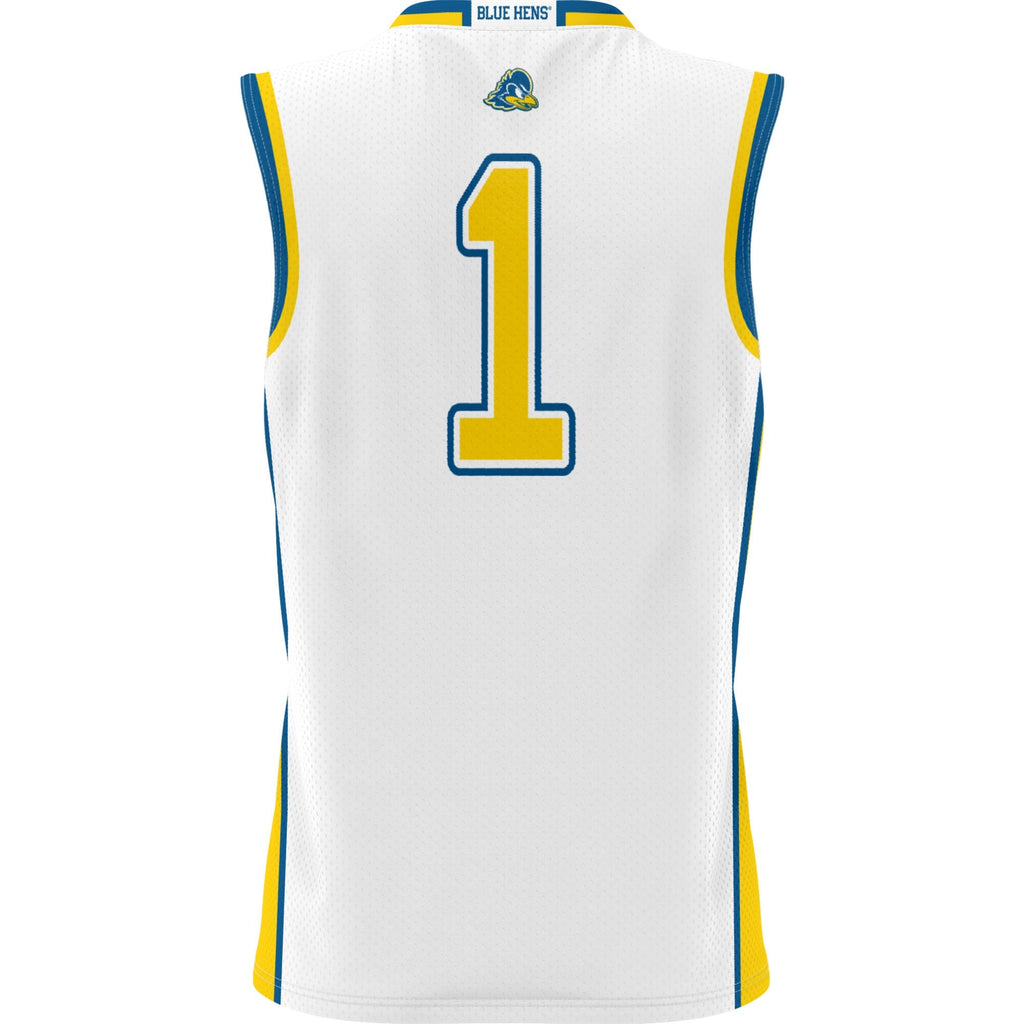 GameDay Greats White Delaware Fightin' Blue Hens Lightweight Basketball Jersey