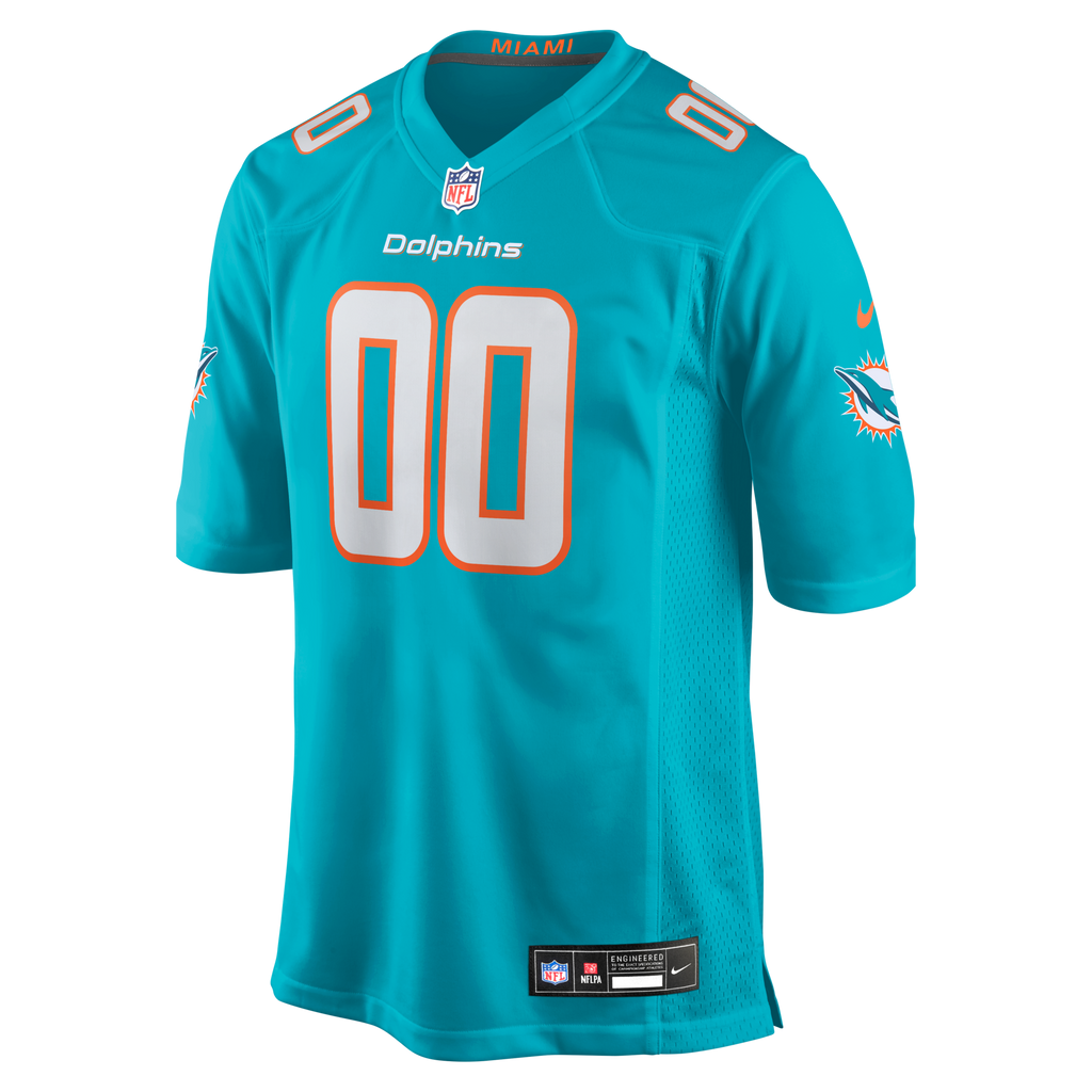 Miami Dolphins Nike Aqua Custom Game Jersey