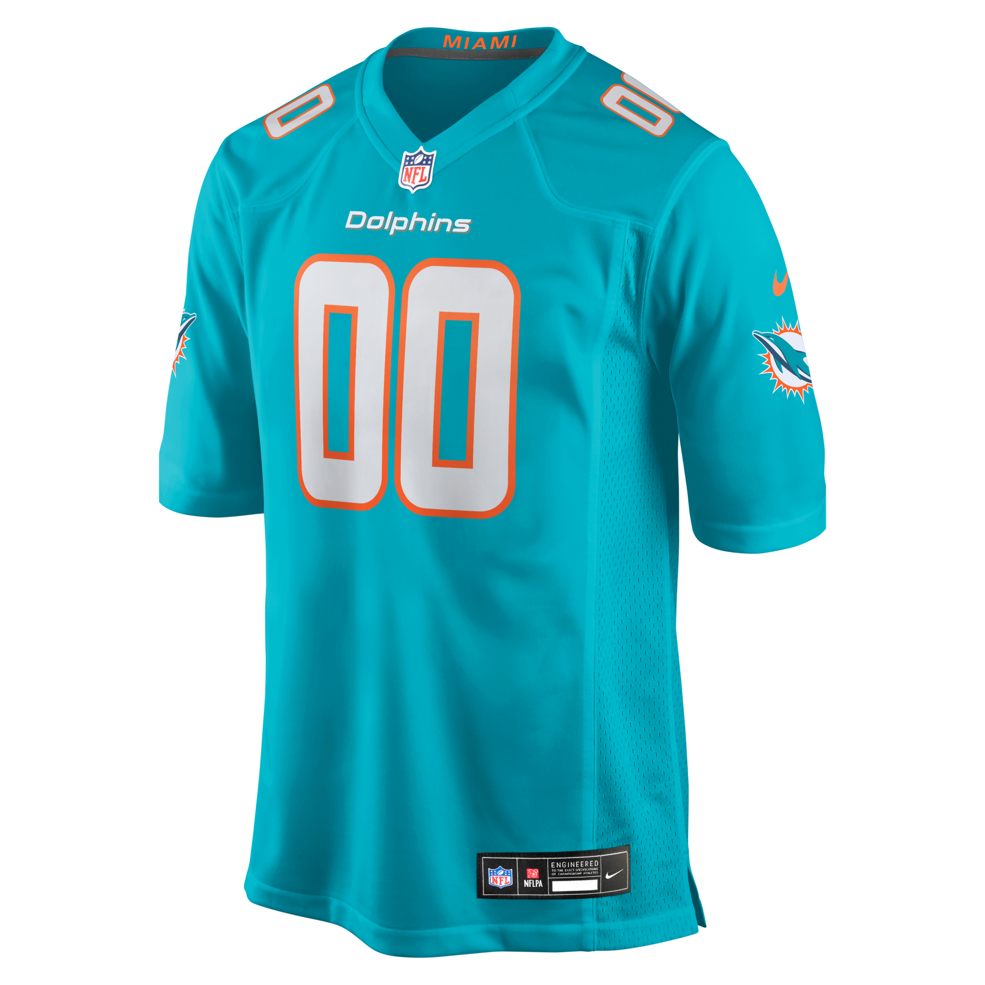 Miami Dolphins Nike Aqua Custom Game Jersey