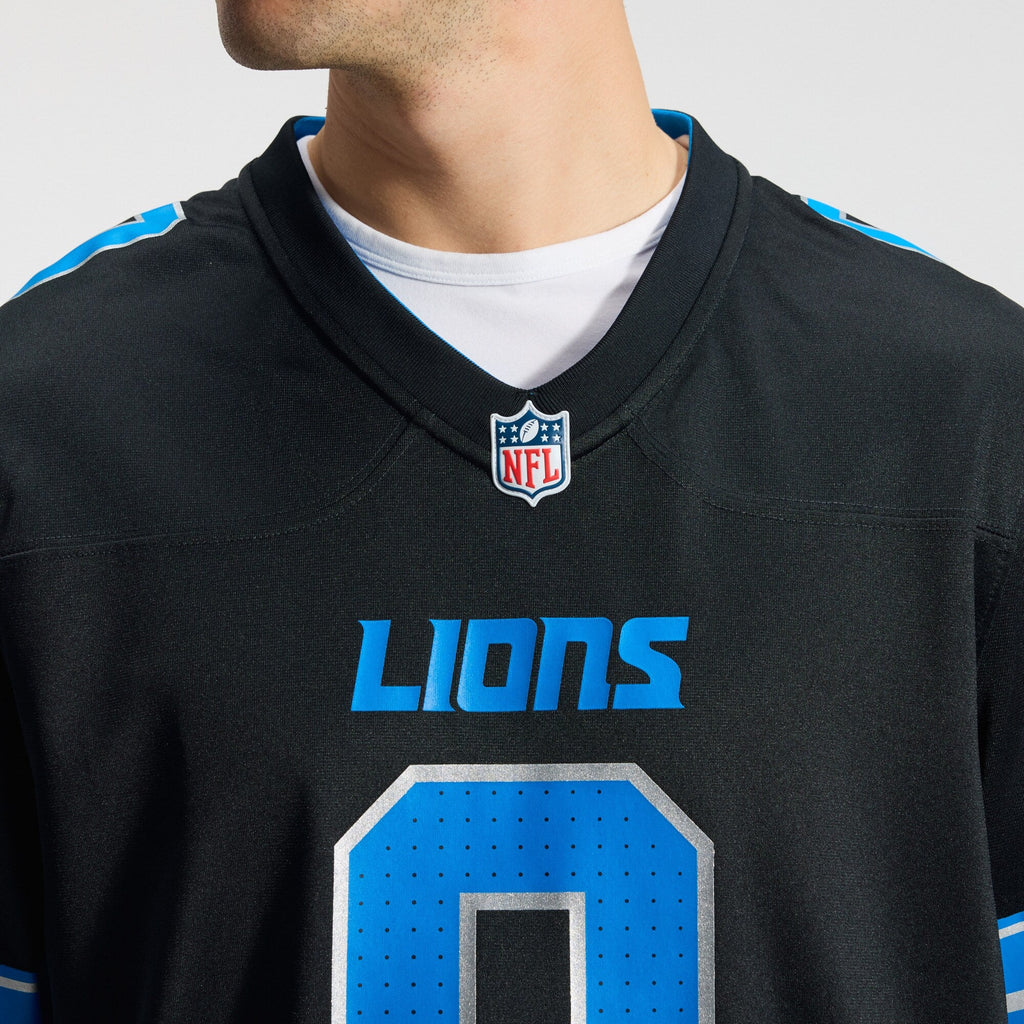 Detroit Lions Jahmyr Gibbs Nike Black 2nd Alternate Game Player Jersey