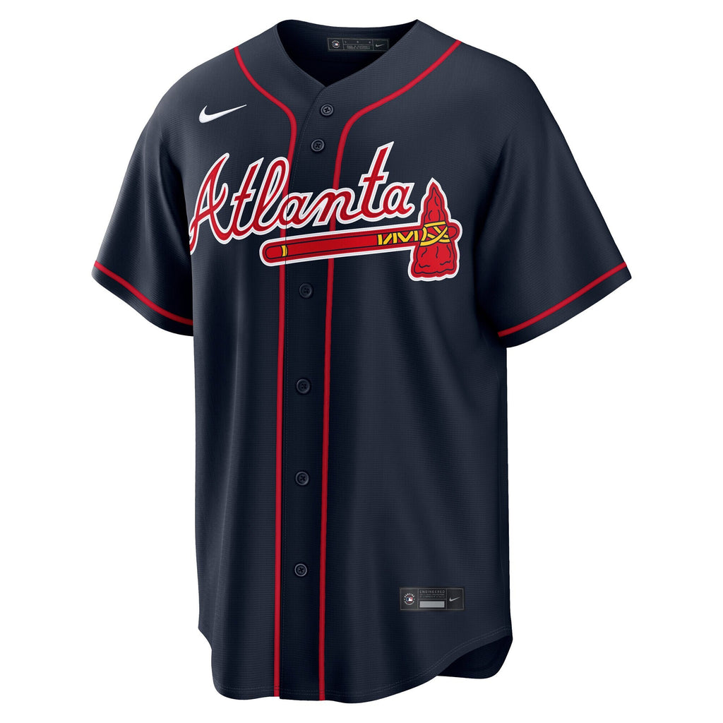 Atlanta Braves Austin Riley Nike Navy Alternate Replica Jersey