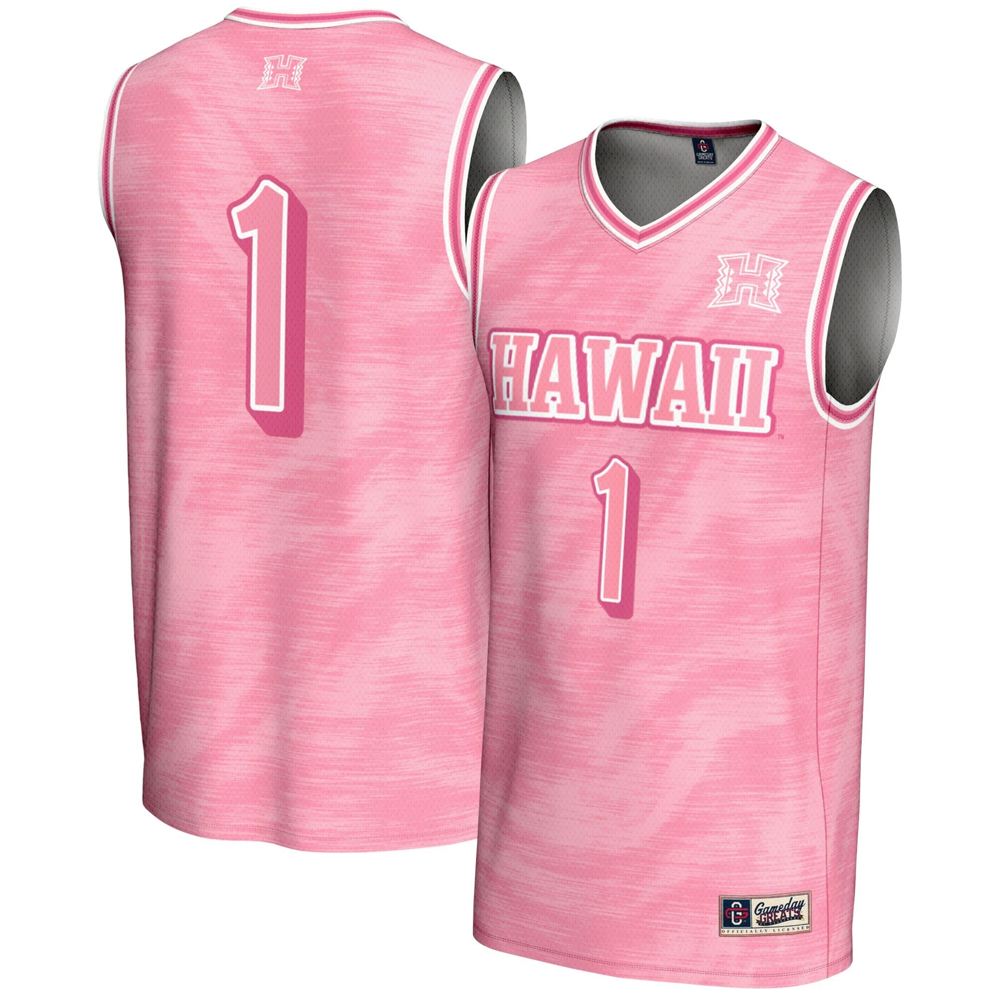GameDay Greats #1 Pink Hawaii Rainbow Warriors Lightweight Basketball Fashion Jersey