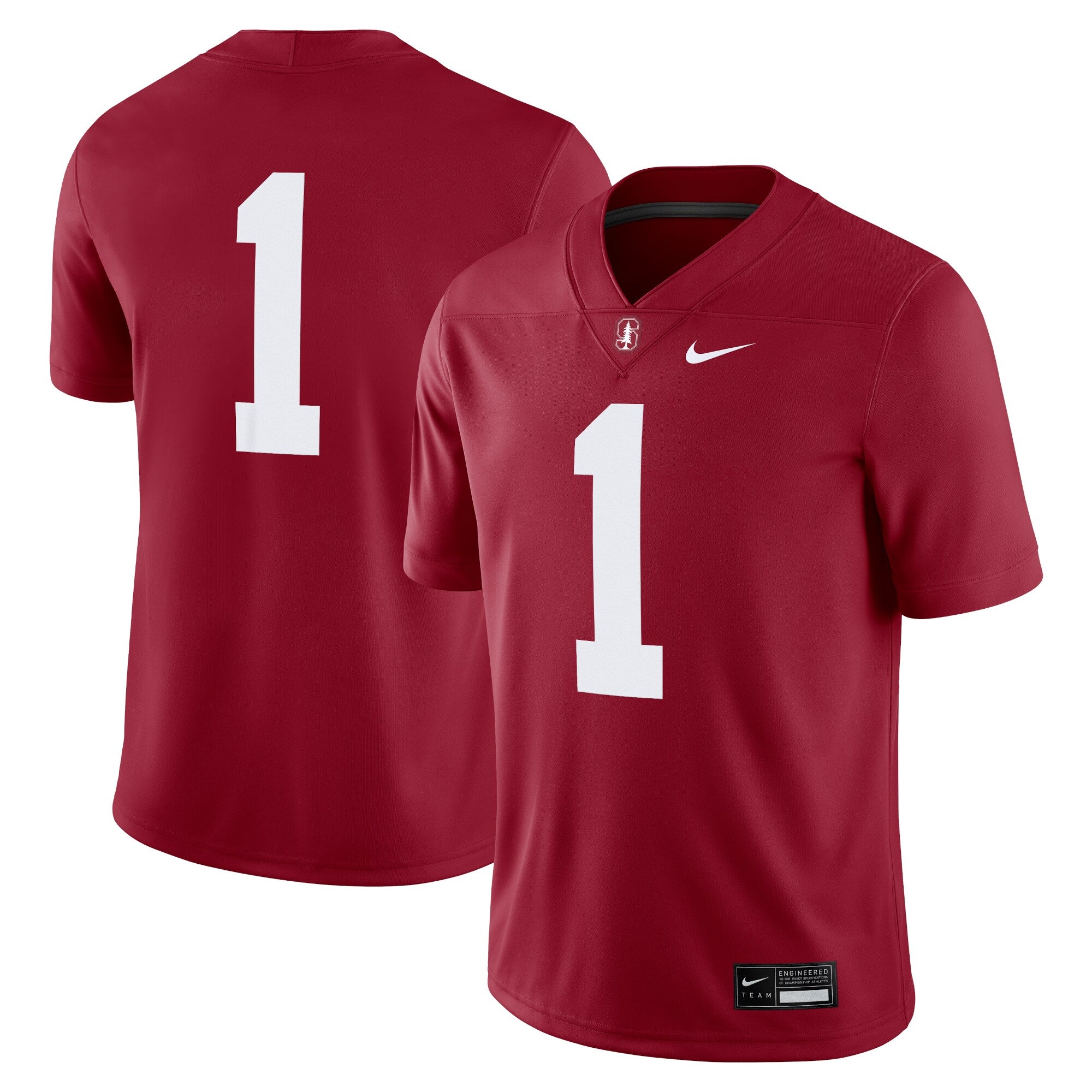 Nike #1 Cardinal Stanford Cardinal Game Jersey