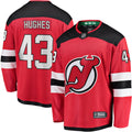 New Jersey Devils Luke Hughes Fanatics Red Home Breakaway Player Jersey