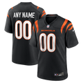 Cincinnati Bengals Nike Black Game Custom Jersey