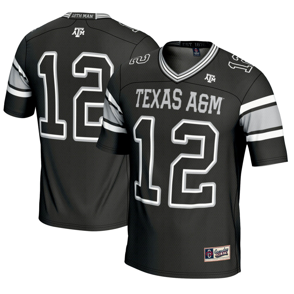 GameDay Greats #12 Black Texas A&M Aggies Football Lightweight Fashion Jersey
