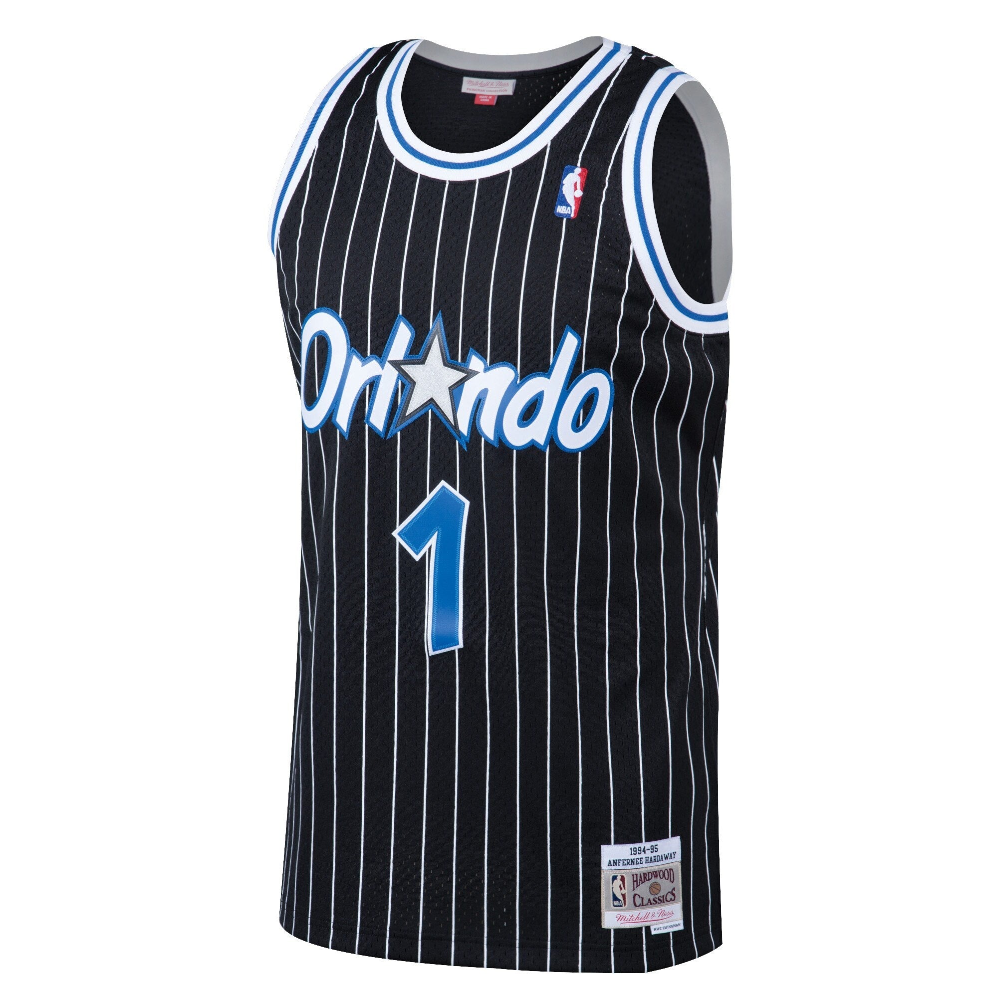 Mitchell & Ness Penny Hardaway Black Orlando Magic 1994-95 Hardwood Classics Swingman Jersey