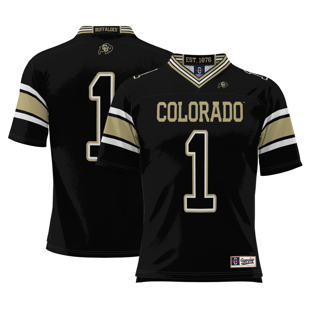 GameDay Greats #1 Black Colorado Buffaloes Endzone Football Jersey